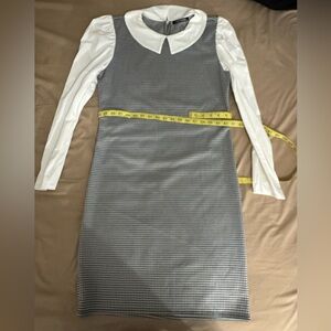 Classic Black and White Houndstooth Dress